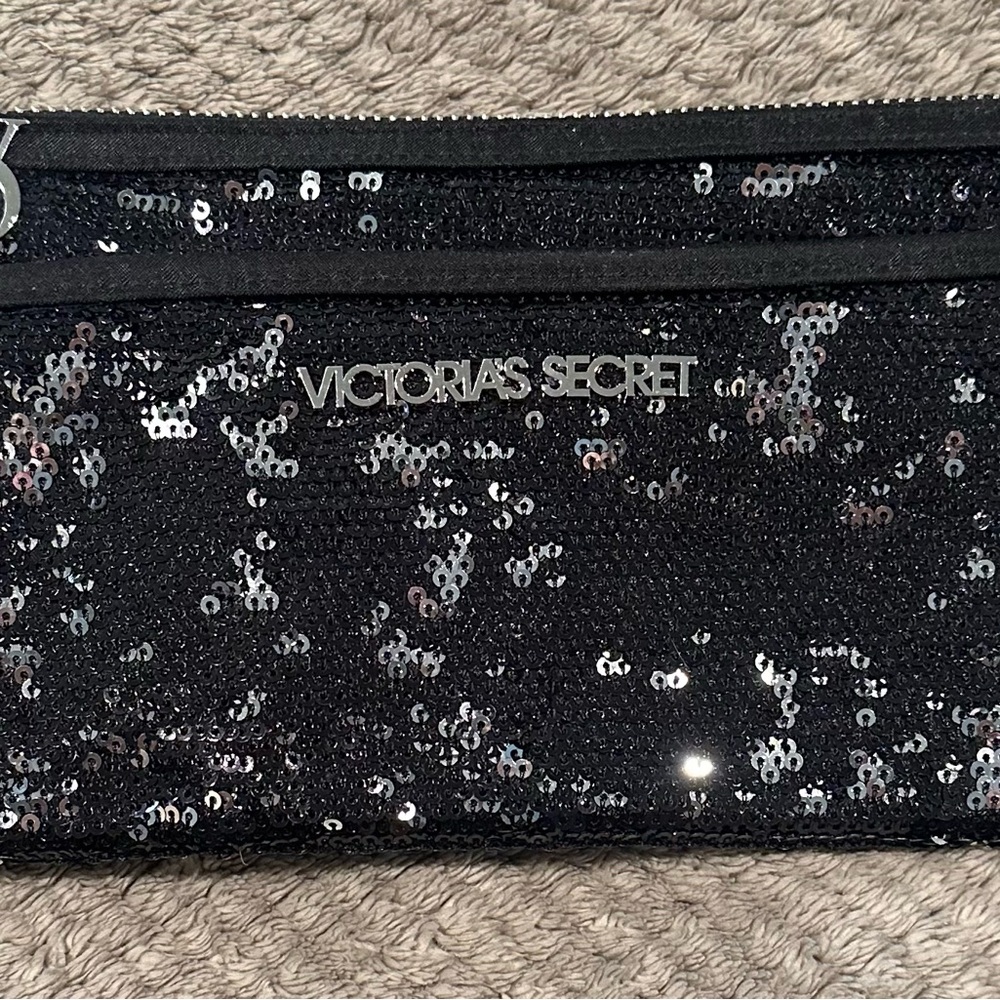 Victoria's Secret Sparkling Black Pouch
